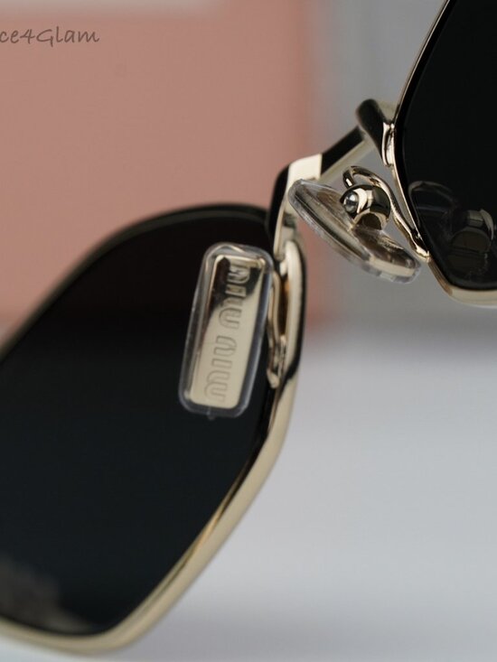 Miu Miu Women Sunglasses Gold Grey Geometric MU56ZS REGARD ZVN5S0 NEW AUTHENTIC main image 4